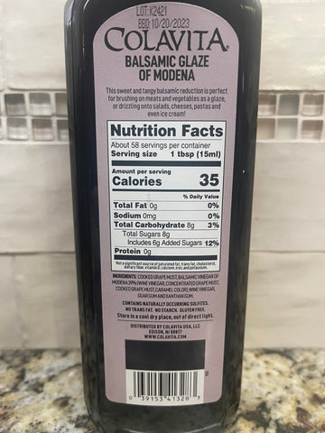 2 Bottles of Colavita Balsamic Glaze, 29.5 oz
