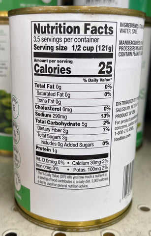 6 Cans of Food Lion Italian Cut Green Beans, 14.5 oz