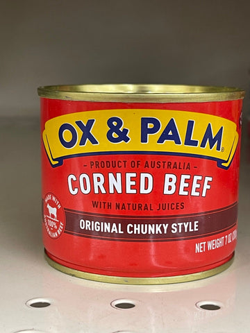 4 Cans of Ox & Palm Corned Beef Original Chunky Style, 7 oz