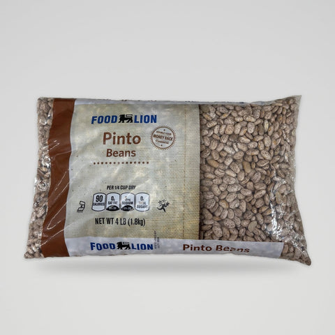 4 Pounds Bulk Food Lion Dried Pinto Beans Cleaned Protein