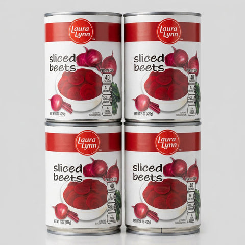 4 Cans of Laura Lynn Sliced Beets, 15 oz