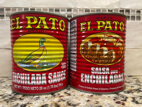 2 LARGE CANS El Pato Red Chile Enchilada Sauce 28 oz Tamale Enchilada