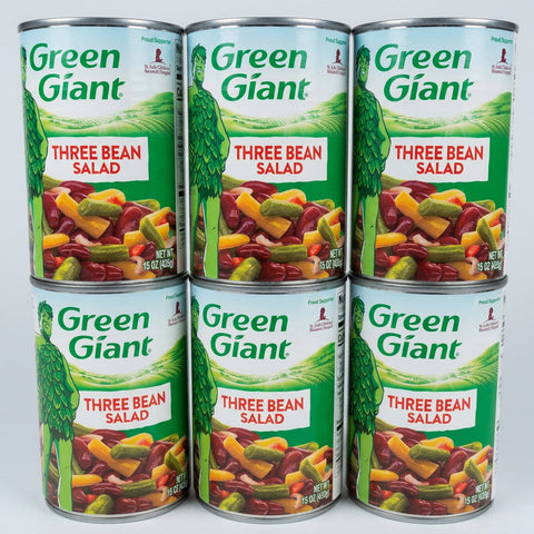 6 Cans Green Giant 3 Bean Salad 15 oz Can