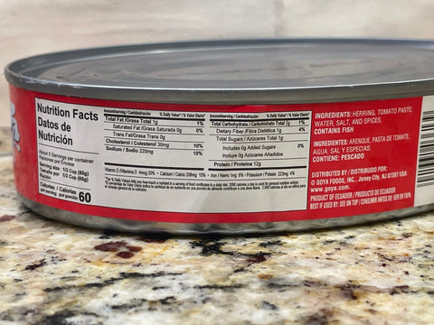 4 Cans of Goya Wild Caught Sardines in Tomato Sauce, 15 oz