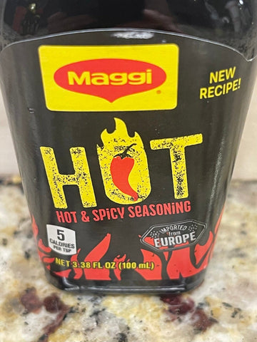 4 Bottles of Maggi Europe Hot & Spicy Liquid Seasoning, 3.38 oz