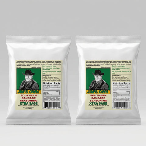 2 Bags of Jim’s Own Xtra Sage Sausage Seasoning, 8 oz