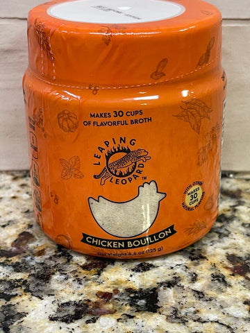 4 JARS Leaping Leopard Chicken Flavored Bouillon 4.4 oz Stock Soup (Copy) (Copy)