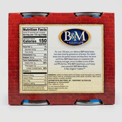 4 Cans of B&M Original Brick Oven Baked Beans, 28 oz