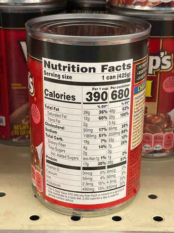6 Cans of Van Camp's Chili with No Beans, 15 oz