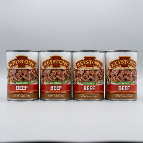 4 Cans Keystone All Natural Beef 14.5 Oz