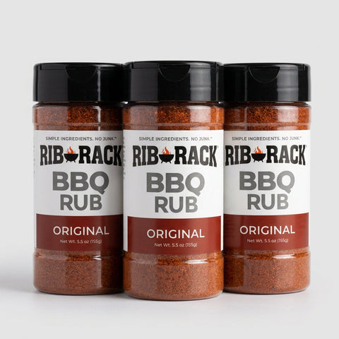 3 Jars of Rib Rack Original BBQ Dry Rub Seasoning Spice, 5.5 oz