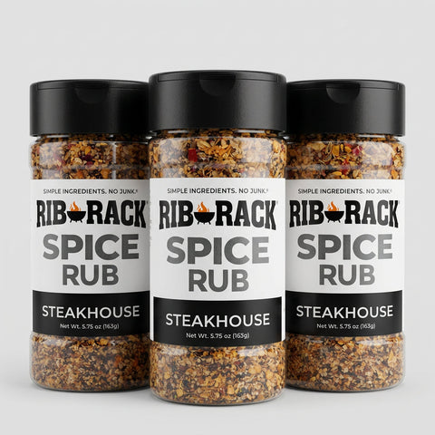 3 Jars of Rib Rack Steakhouse Rub Seasoning Spice, 5.75 oz