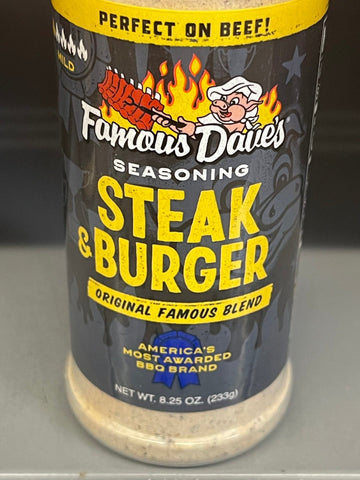 2 Jars of Famous Dave’s Steak & Burger Seasoning Spice, 8.25 oz
