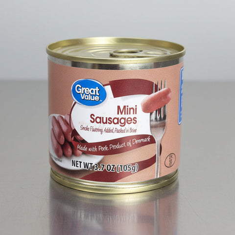 6 Big Cans Great Value Mini Sausages 3.7 oz Can Meat Chicken Pork Vienna