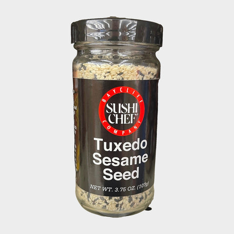 Baycliff Sushi Chef Tuxedo White and Black Sesame Seeds 3.75 oz Bottle