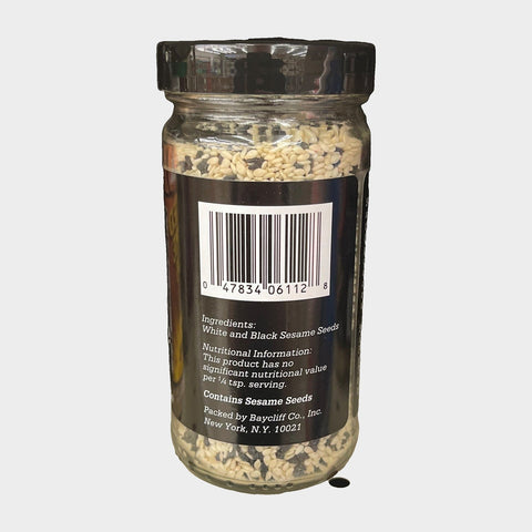 Baycliff Sushi Chef Tuxedo White and Black Sesame Seeds 3.75 oz Bottle