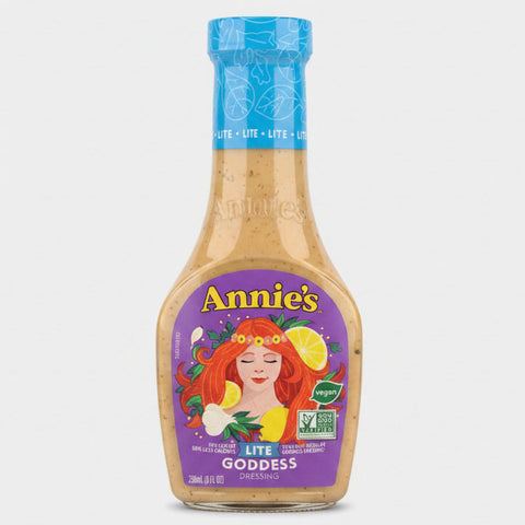 Annie's Lite Goddess Salad Dressing 8 oz Bottle Vegan Non-GMO