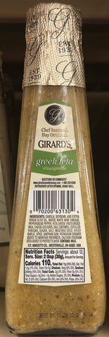 Girard’s Greek Feta Vinaigrette Salad Dressing, 12 oz