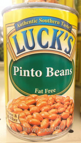 10 Cans Luck's Pinto Beans Fat Free 15 oz Can