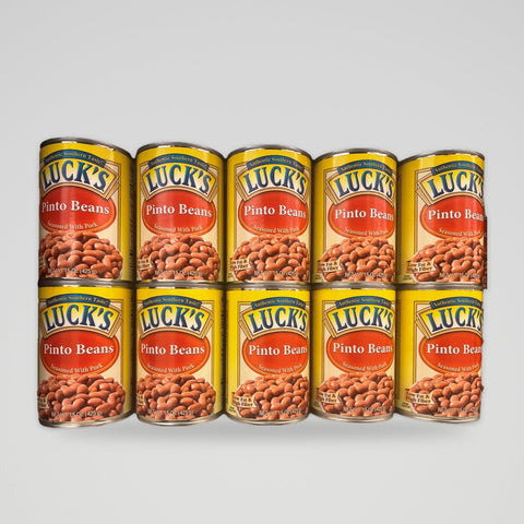 10 Cans of Luck's Pinto Beans Seasoned with Pork, 15 oz