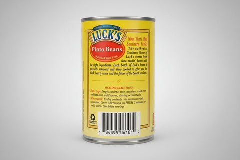 6 CANS Luck's Pinto Beans Seasoned with Pork 15 oz Can Vegetable Bean
