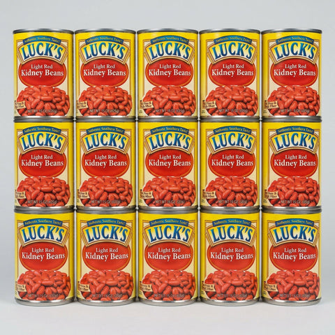 10 Cans of Luck's Light Red Kidney Beans, 15 oz
