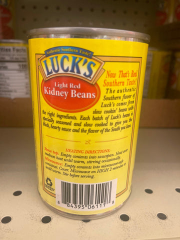 10 Cans of Luck's Light Red Kidney Beans, 15 oz