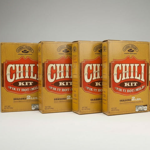 4 BOXES Carroll Shelby's Chili Kit Starter Mix 3.65 oz Base