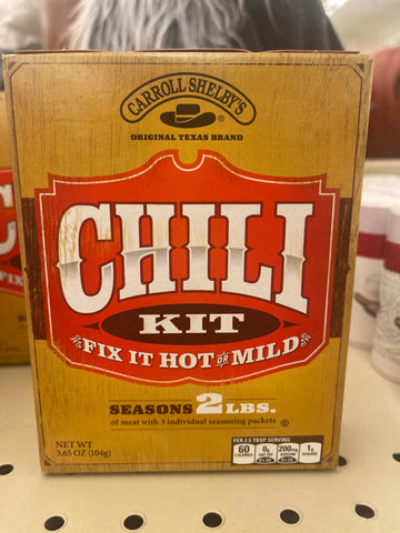 4 BOXES Carroll Shelby's Chili Kit Starter Mix 3.65 oz Base