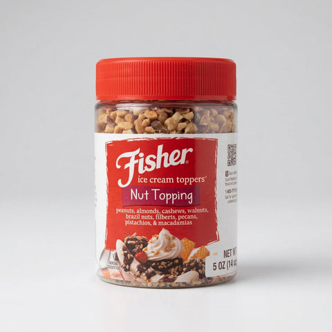 4 Jars of Fisher Nut Topping Ice Cream Toppers, 5 oz