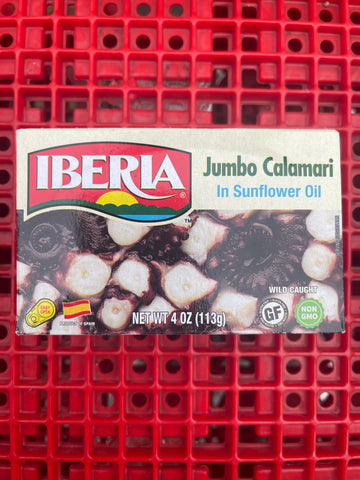 Iberia Jumbo Calamari In Sunflower Oil 4 oz Tuna Fish Octopus Calamar