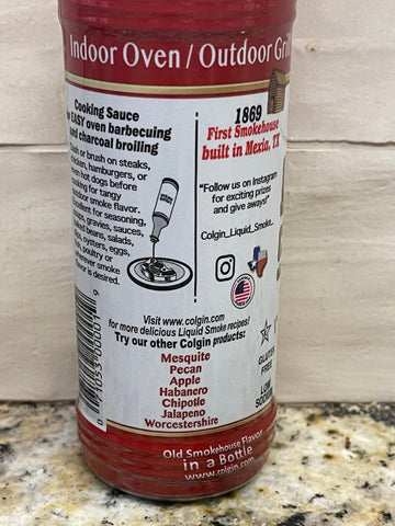4 BOTTLES Colgin Liquid Hickory Smoke Marinade Sauce 4 oz