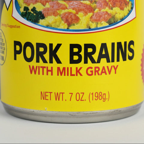 Rose Pork Brains with Milk Gravy 7 Ounce Can Breakfast with Eggs Boone Brands