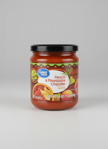 3 Jars Great Value Peach Pineapple Chipotle Salsa 16 oz Pepper Dip Sweet