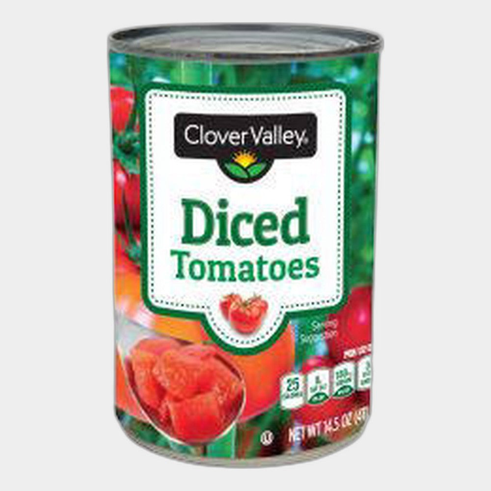 6 Cans Clover Valley Diced Tomatoes, 14.5 oz