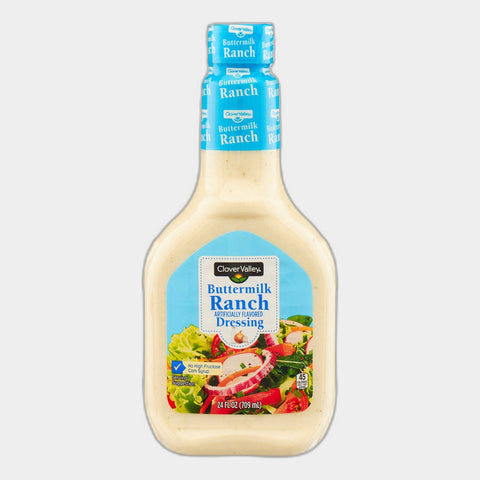 3 Bottles Clover Valley Buttermilk Ranch Dressing, 24 fl oz