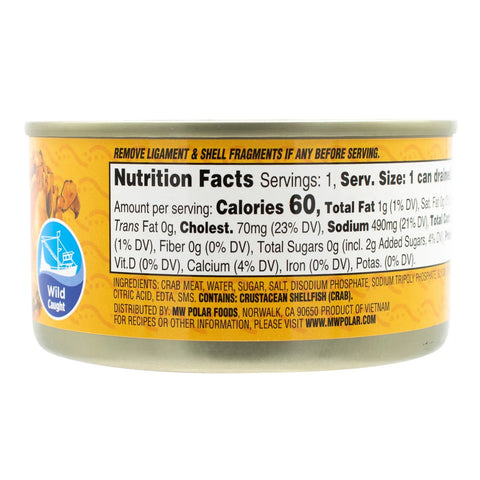 5 Cans of MW Polar Fancy Lump Crab Meat, 5 oz