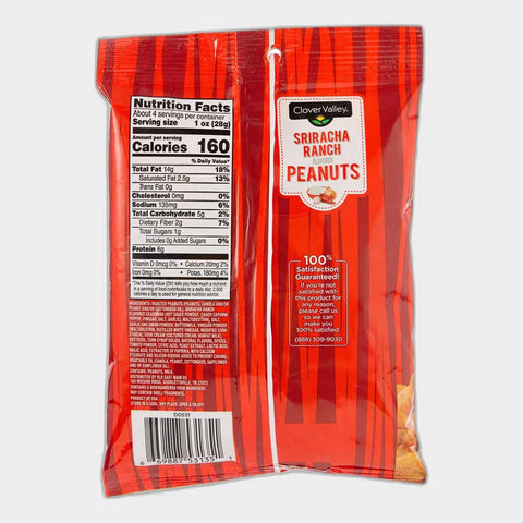 Clover Valley Sriracha Ranch Flavored Peanuts, 4 oz