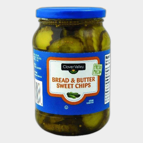 3 Jars Clover Valley Sweet Bread & Butter Chips, 16 fl oz