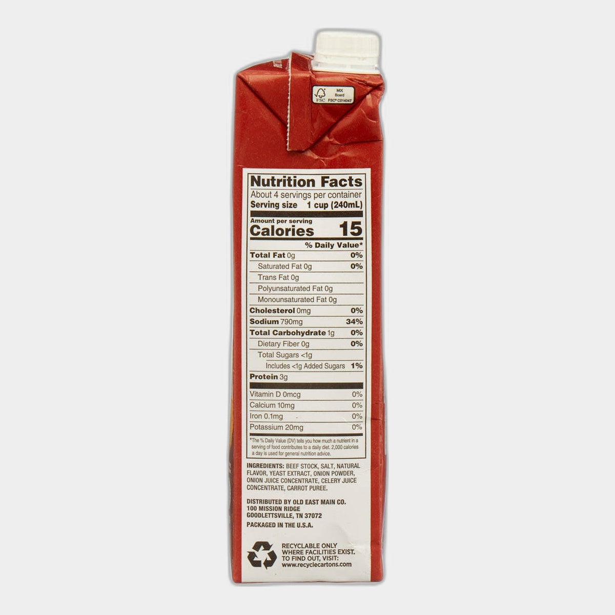 3 Cartons Clover Valley Beef Broth, 32 oz