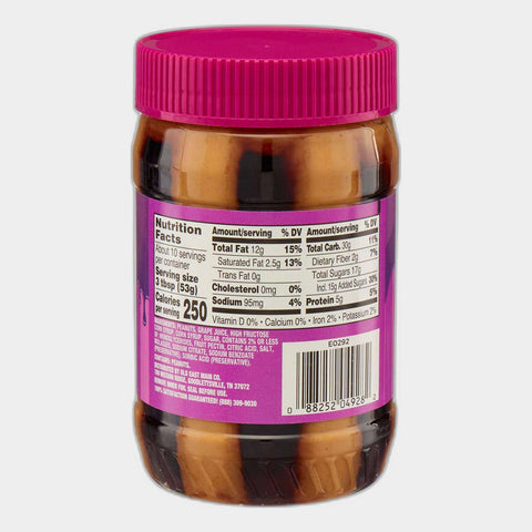 2 Jars Clover Valley Stripes, Peanut Butter & Jelly Spread, 18 oz