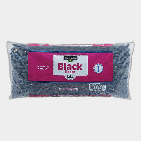 6 Cans Clover Valley Black Beans, 16 oz