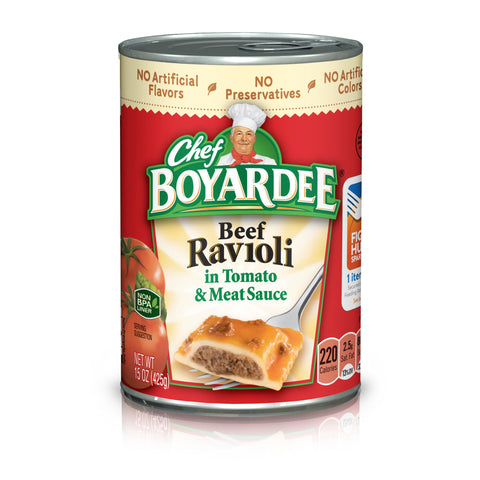 16 Chef Boyardee Ravioli 15 oz Cans Pasta Tomato Sauce