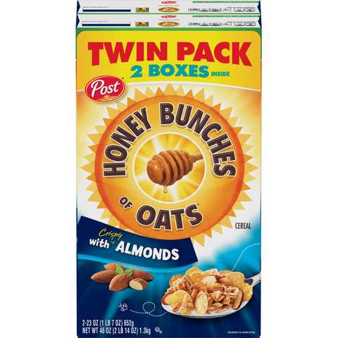 Post Honey Bunches of Oats with Crispy Almonds Cereal, 48 oz