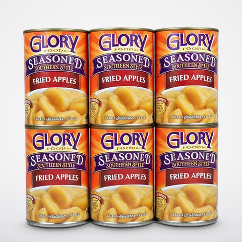 6 Cans of Glory Foods Seasoned Southern Fried Apples, 14.5 oz