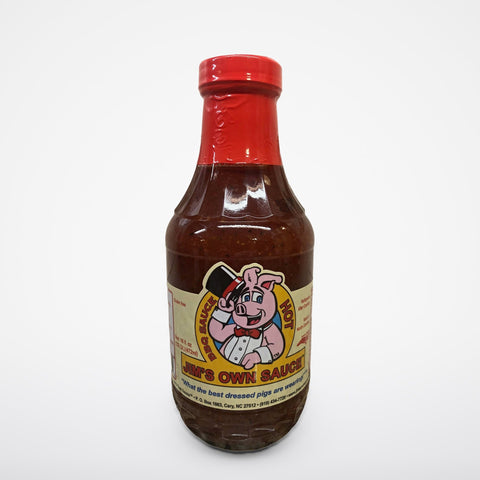 2 Bottles of Jim’s Own Hot Bar-B-Q Sauce, 16 oz