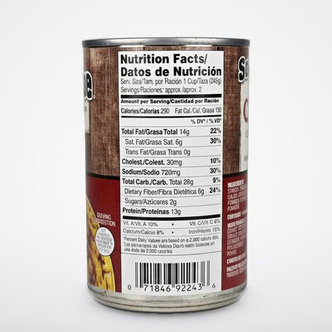 6 Cans of SouthGate Foods Chili with Beans, 15 oz