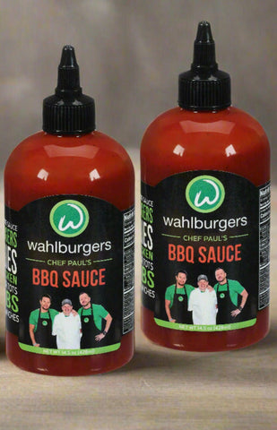 2 BOTTLES Wahlburgers BBQ Sauce 14.5 oz Squeeze Bottle Barbeque