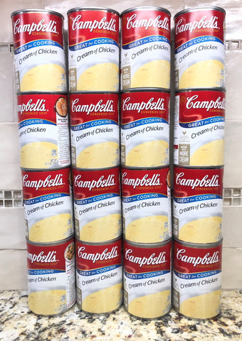 16 Campbell's Condensed Cream of Chicken Soup 10.75 oz Cans