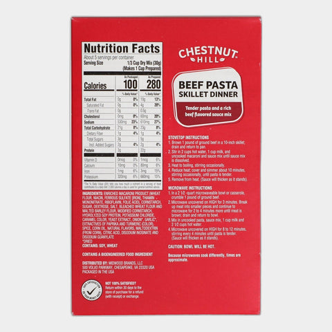 4 Boxes Chestnut Hill Beef Pasta Skillet Dinner, 5.6 oz